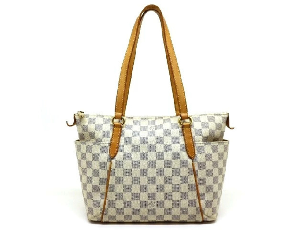 LOUIS VUITTON Totally Tote Bag Damier Azur White
